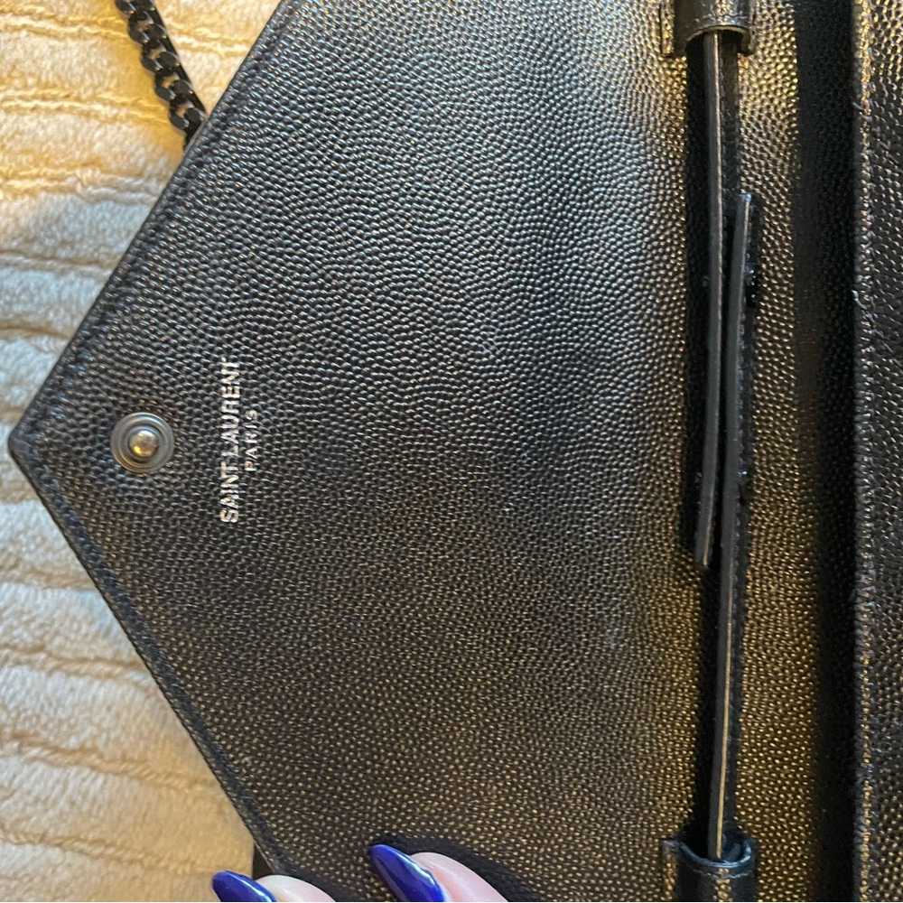 YSL black on black envelope handbag - Picture 11 of 13